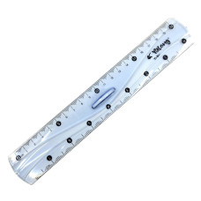 Χάρακας Με Λαβή Διαφανής 20cm