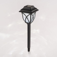 Ηλιακό Φανάρι LED Λευκό Φως Πλαστικό Μαύρο 45cm Σ6
