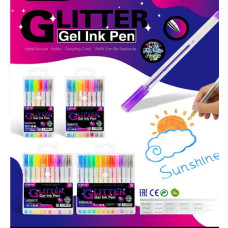 Στυλό Glitter Διάφορα Χρώματα Σετ 6τμχ Σ24