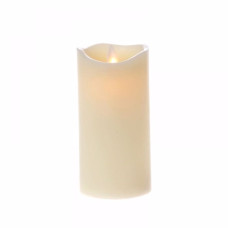 Κερί Led Λευκό/Μπεζ 7,5x7,5x15cm Σ120