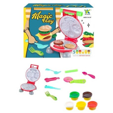 Πλαστελίνες Σετ Burger Διάφορα Χρώματα & Καλούπια Σ30