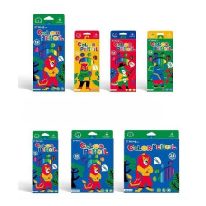 Ξυλομπογιές Λεπτές Ζούγκλα 18τμχ 4 Σχέδια Σ8