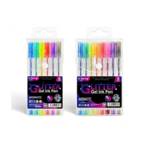 Στυλό Glitter Διάφορα Χρώματα 12τμχ
