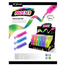 Μαρκαδόρος Υπογράμμισης Neon Pastel Διάφορα Χρώματα Display 36