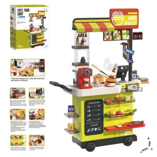 Παιχνίδι Noodle Fast Food Shop Με Αξεσουάρ & Ήχο 76τμχ Σ6