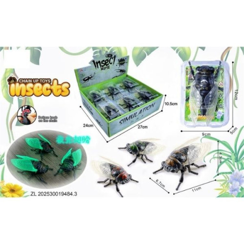 Τζιτζίκι Κουρδιστό 10cm Glow In The Dark Διάφορα Σχέδια Display 12
