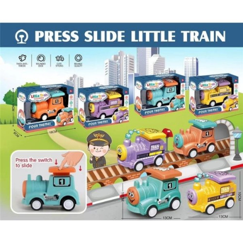 Τρενάκι Push & Go 13cm 4 Σχέδια
