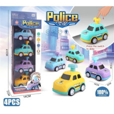 Αστυνομικά Οχήματα Push & Go 10cm 4τμχ