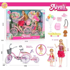 Κούκλα Μανεκέν 31cm Με Κούκλα Μίνι 15cm, Ποδήλατα & Αξεσουάρ